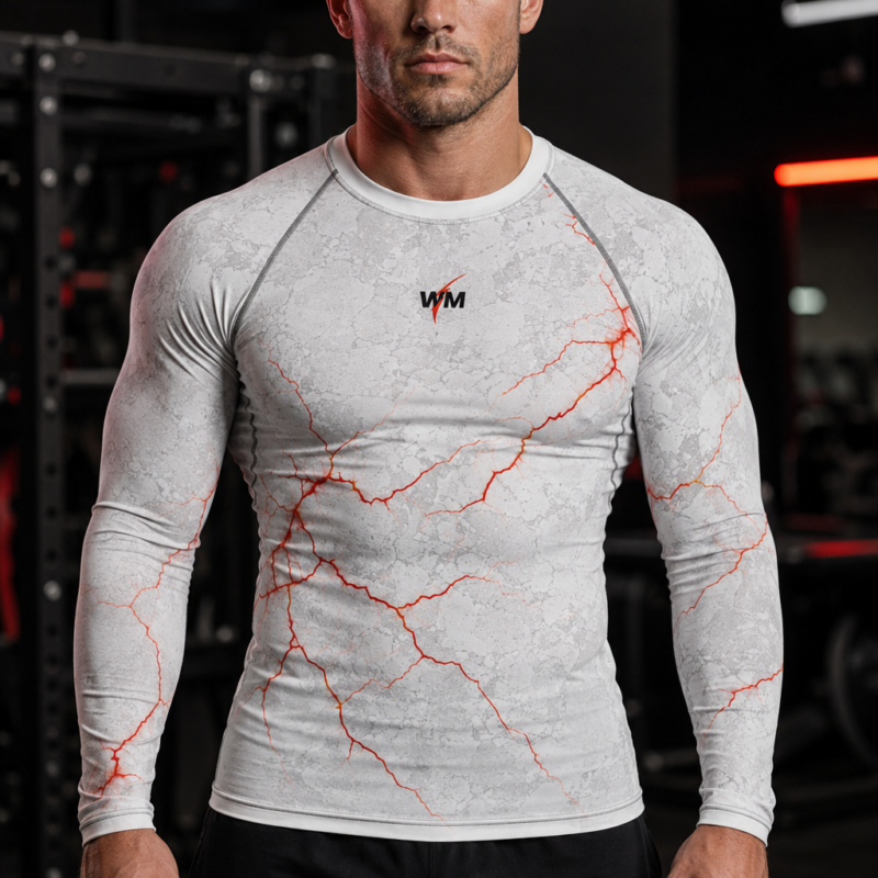 Rash Guard Iron Discipline : Edition White Thunder